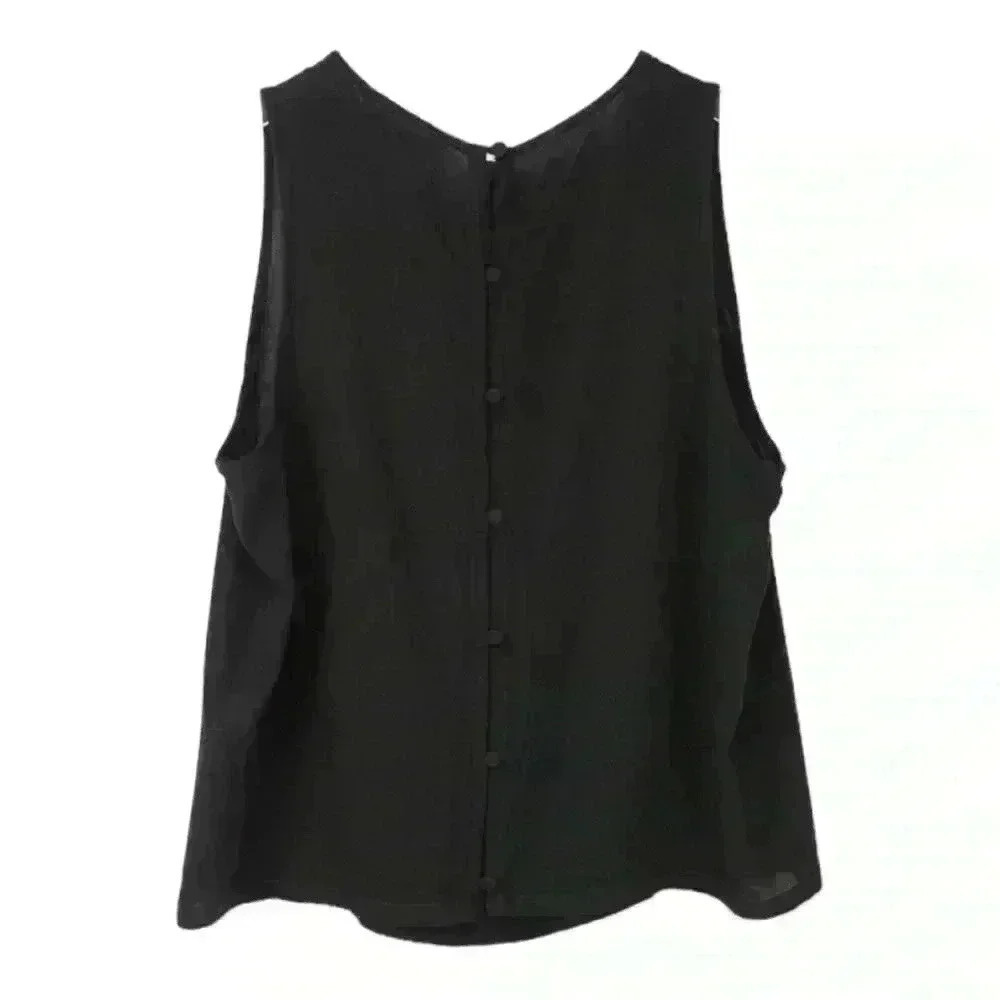 Banana Republic Cropped Ecovero Button Back Top - Picture 3 of 9